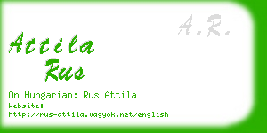 attila rus business card